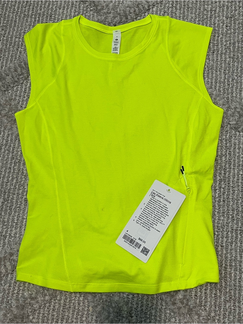 lululemon athletica Women's Neon Lime Sleeveless Performance Tank